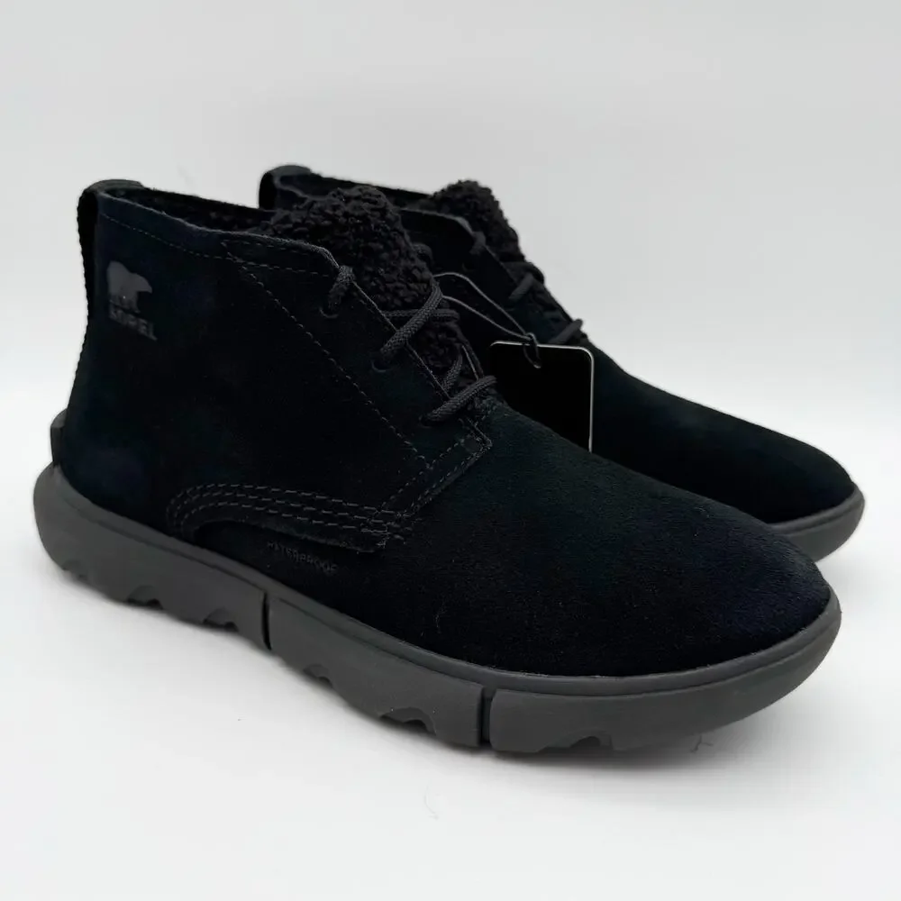Sorel Women Explorer Next Drift Bootie US 6.5 EU 37.5 Black Suede Waterproof NIB